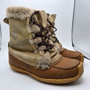 Sorel Nanook Womens Size 8 Brown Winter Boots Wool Removable Liner Snow Outdoors